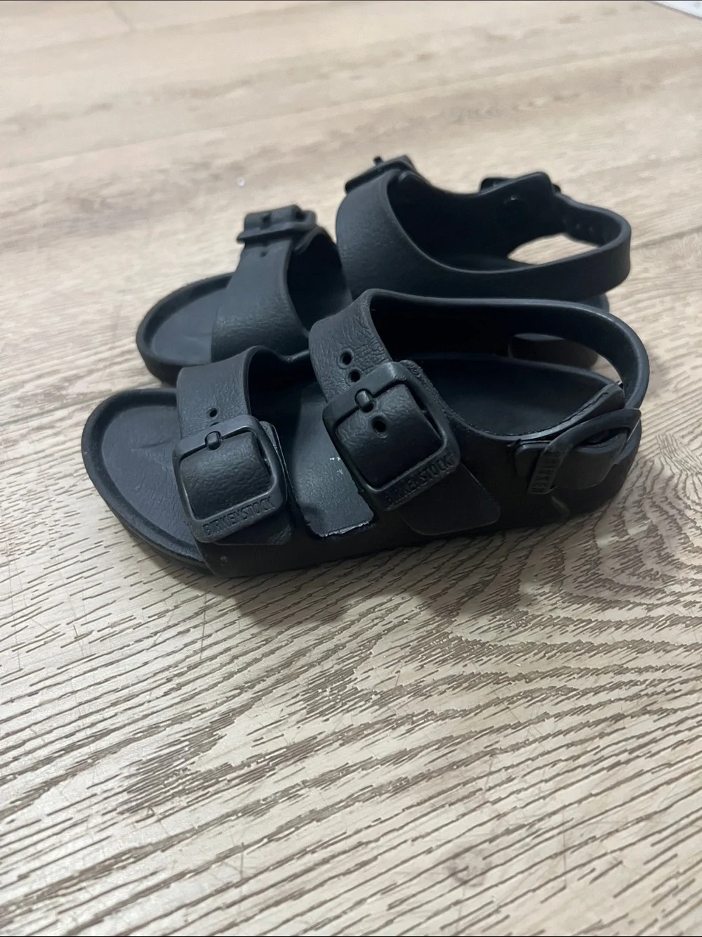 Birkenstock Kids Black Double-Buckle Sandals